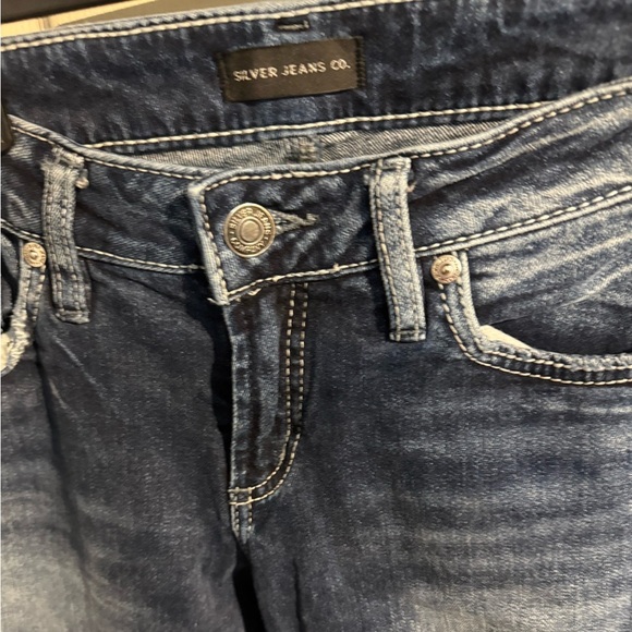 Silver Jeans Suki Slim Boot Women's W27 x L33 Dark Blue Mid Rise Western - Picture 4 of 13